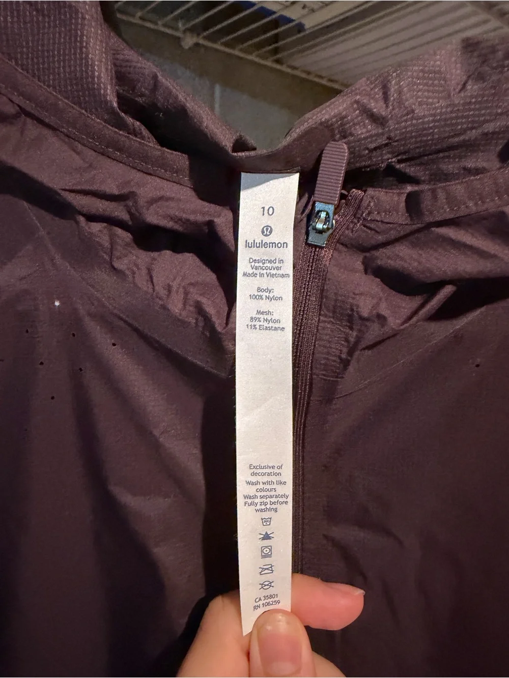 lululemon athletica Maroon Hooded Lightweight Jacket